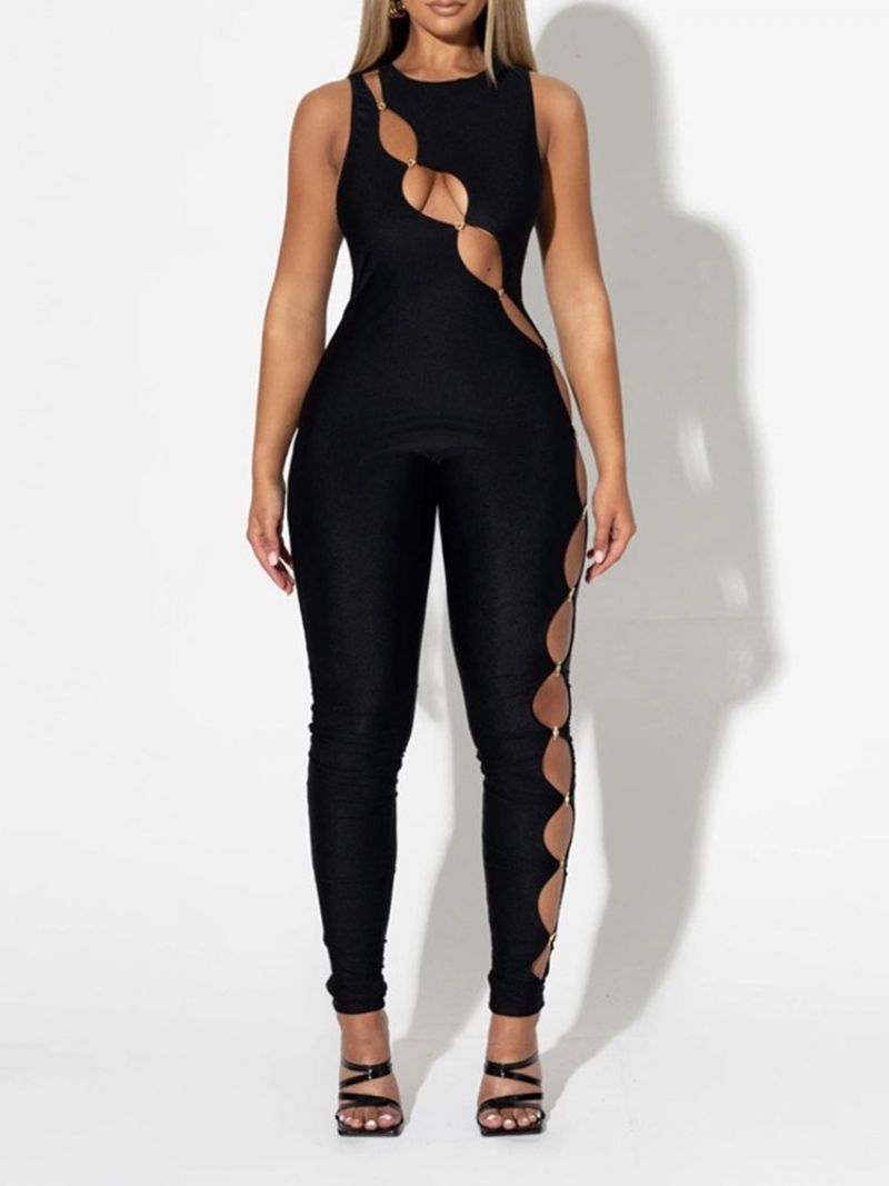 Muoti Täyspitkät Epäsymmetriset Kynähousut Skinny Jumpsuit