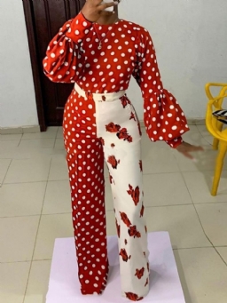 Tulosta Muoti Floral Slim Straight Jumpsuit