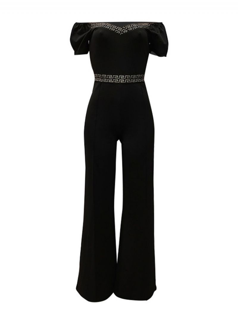 Tulosta Täyspitkä Muoti Slim Straight Jumpsuit