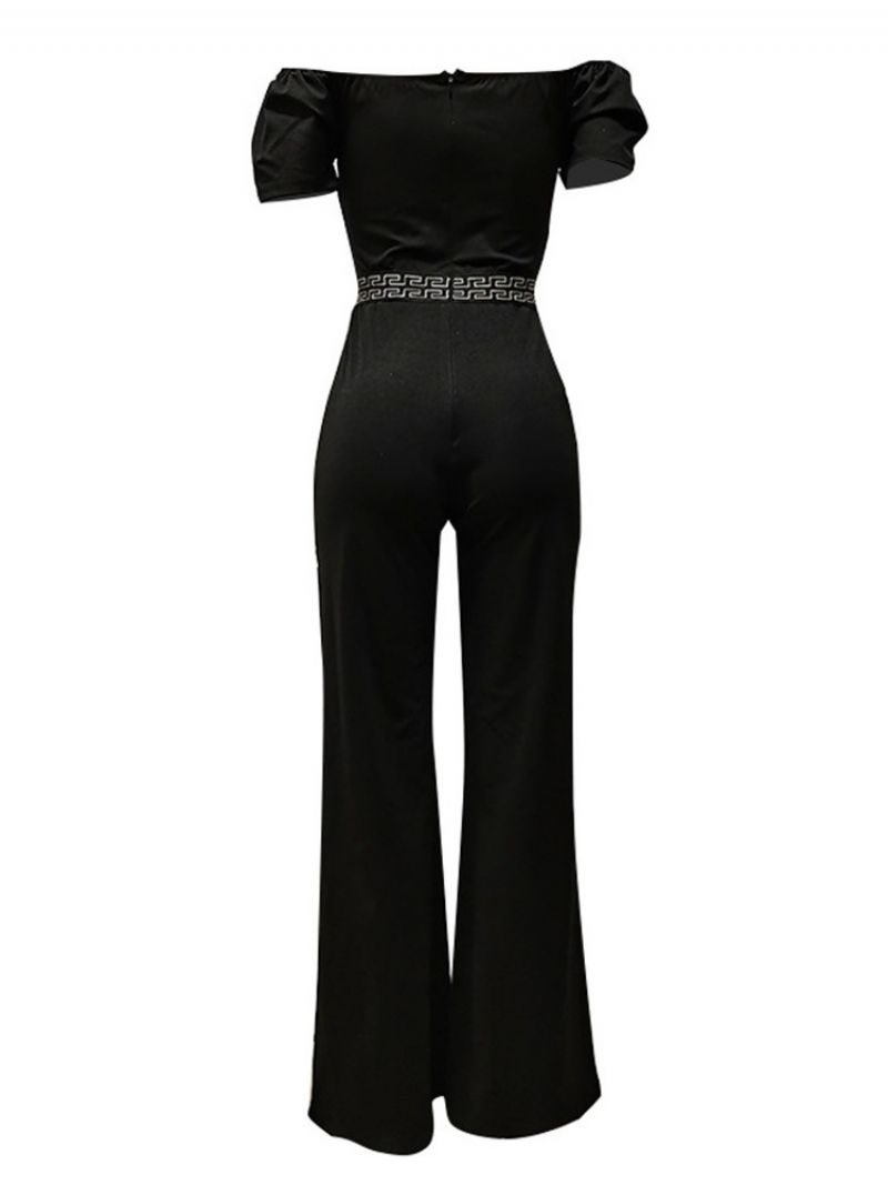 Tulosta Täyspitkä Muoti Slim Straight Jumpsuit