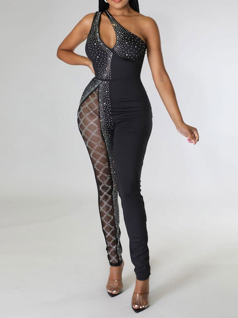 Western Diamond Full Length Pencil Pants Slim Jumpsuit