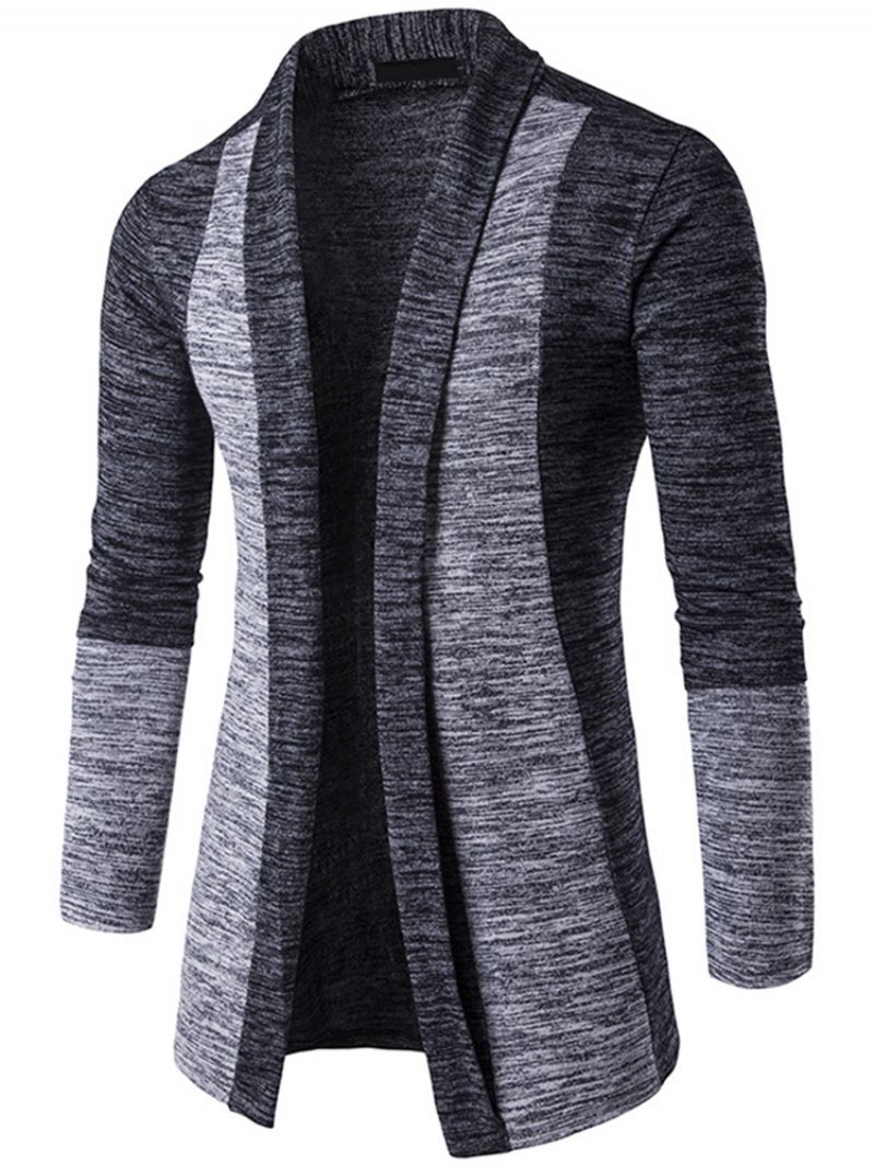 Color Block Cardigan Casual Miesten Neuleet