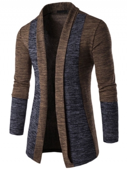 Color Block Cardigan Casual Miesten Neuleet