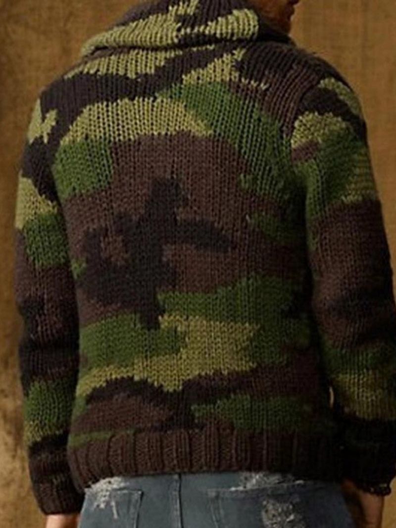 Lapel Standard Camouflage Yksirivinen Talvipusero