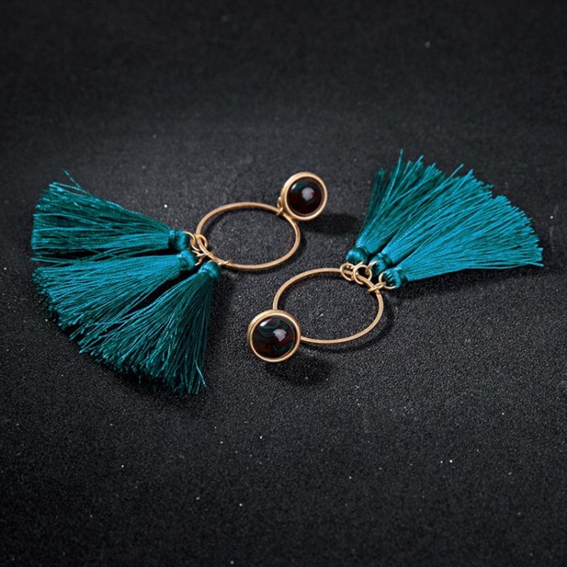 Peacock Blue Alloy Prom Korvakorut