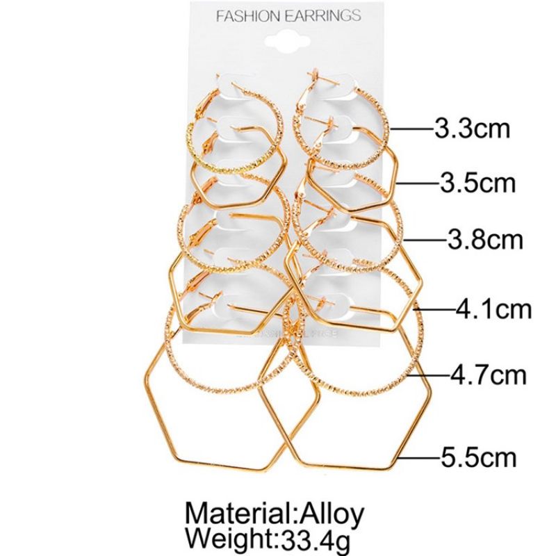 Plain Hoop Kultaiset Korvakorut