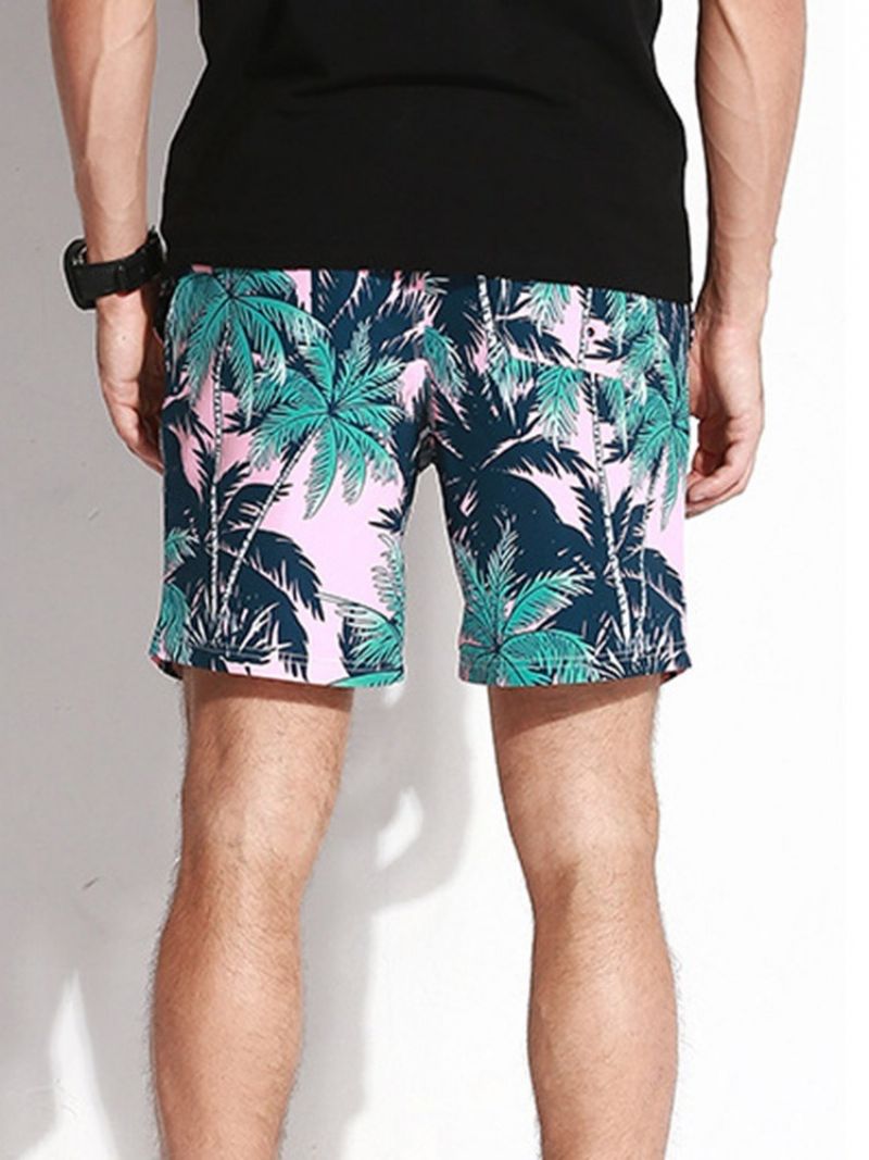 Plant Straight Print Miesten Shortsit