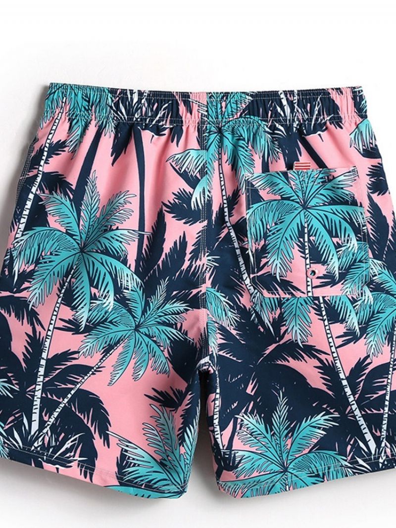 Plant Straight Print Miesten Shortsit