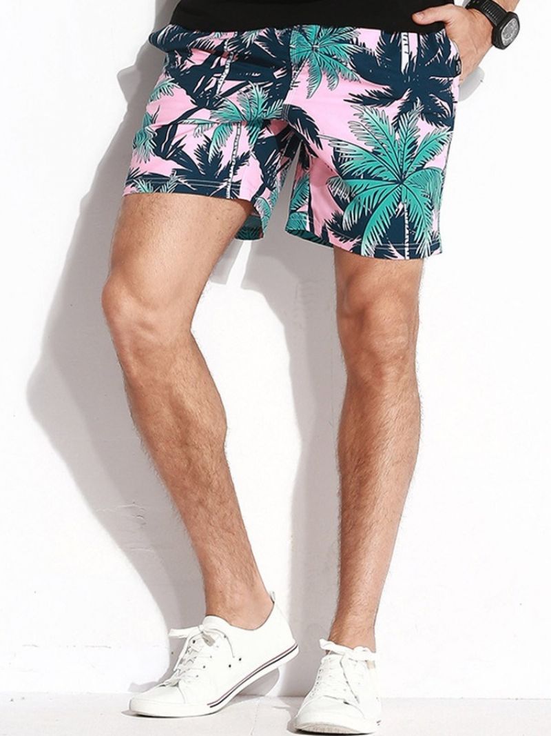 Plant Straight Print Miesten Shortsit