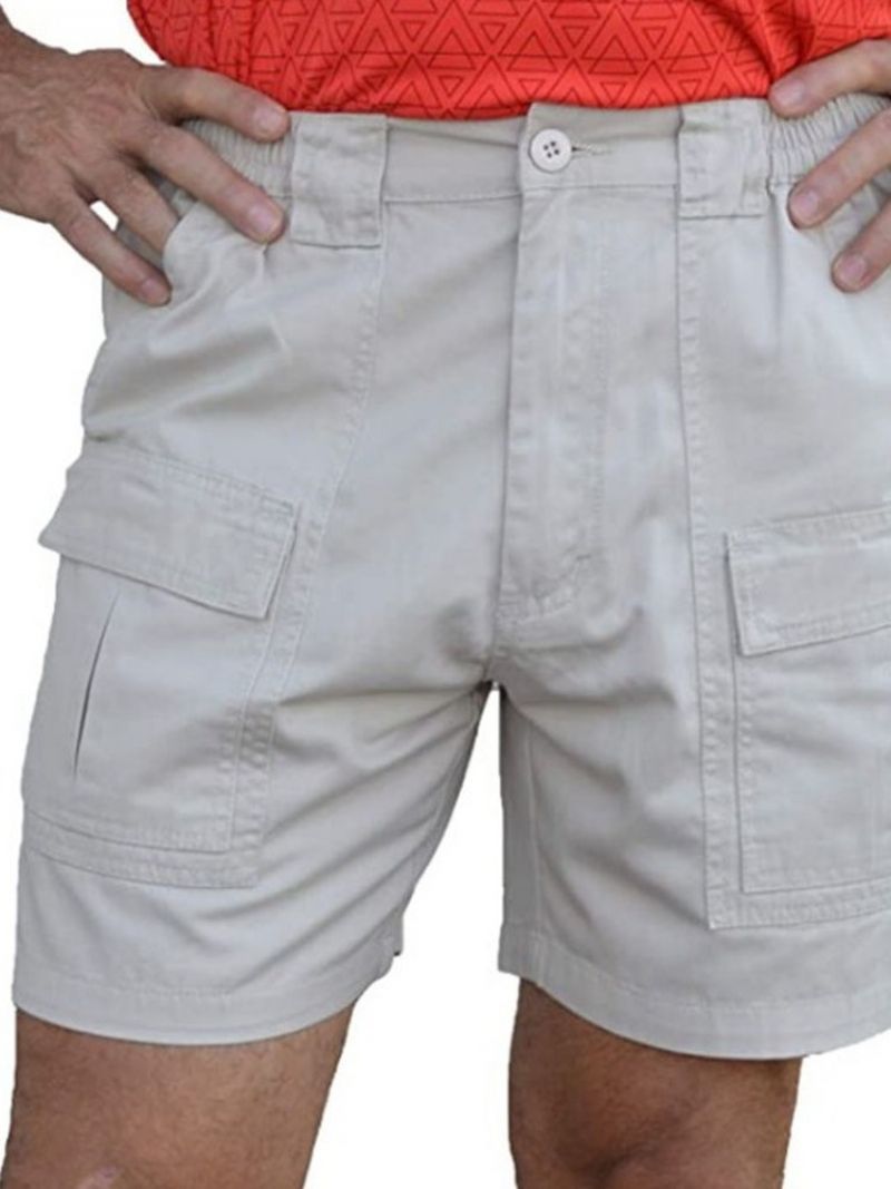 Suorat Taskut Miesten Rennot Vetoketjulliset Shortsit