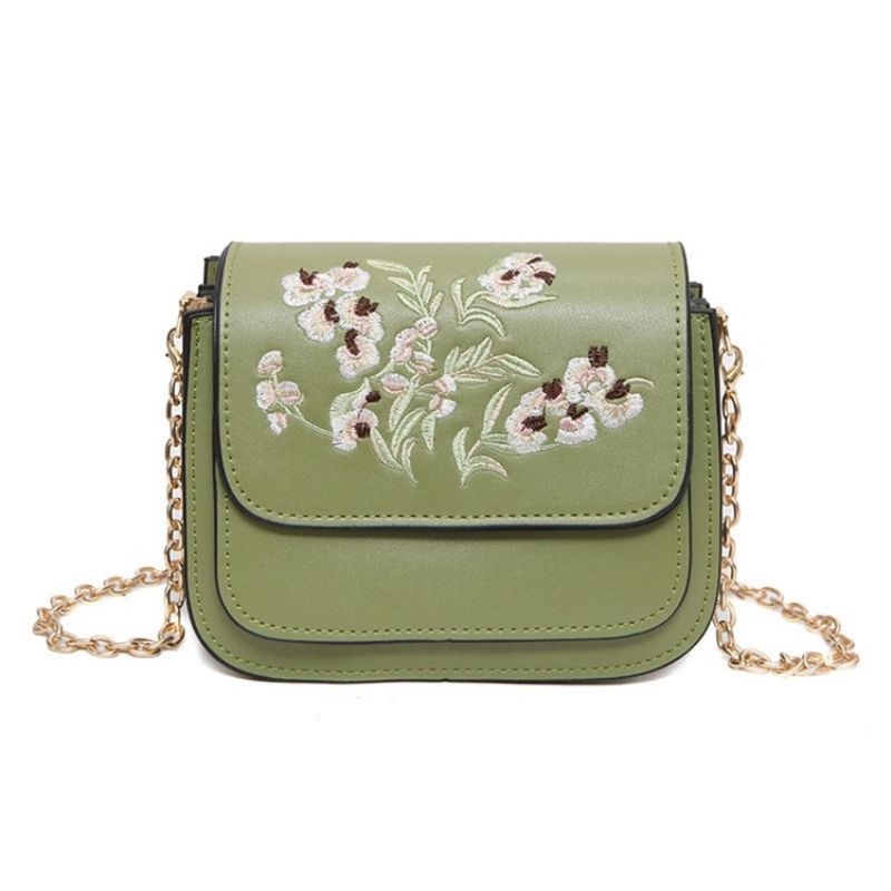 All Match Embroidery Monikerroksinen Crossbody Laukku