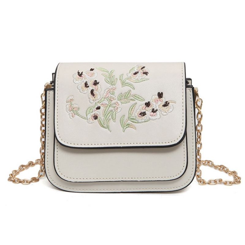 All Match Embroidery Monikerroksinen Crossbody Laukku