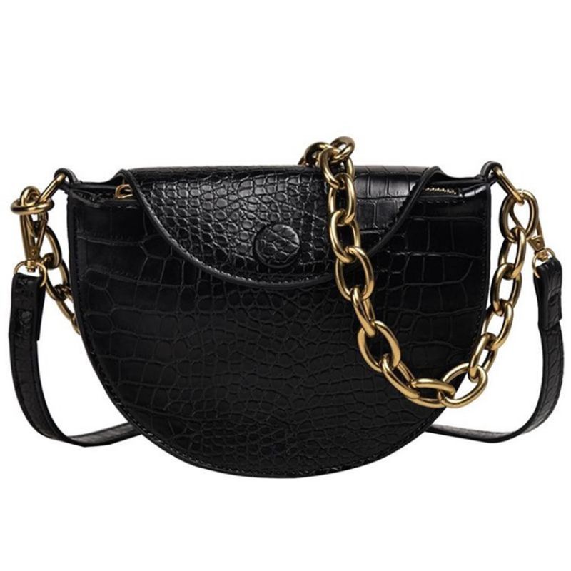 Alligator Pu Thread Satula Crossbody Laukut