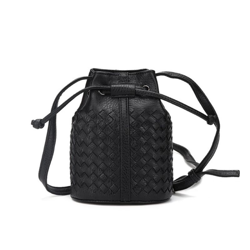 Bucket Shape Neulottu Mini Crossbody-Laukku