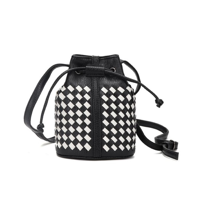 Bucket Shape Neulottu Mini Crossbody-Laukku