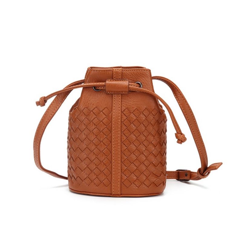 Bucket Shape Neulottu Mini Crossbody-Laukku