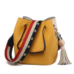 Casual Color Block Tupsu Crossbody Bag