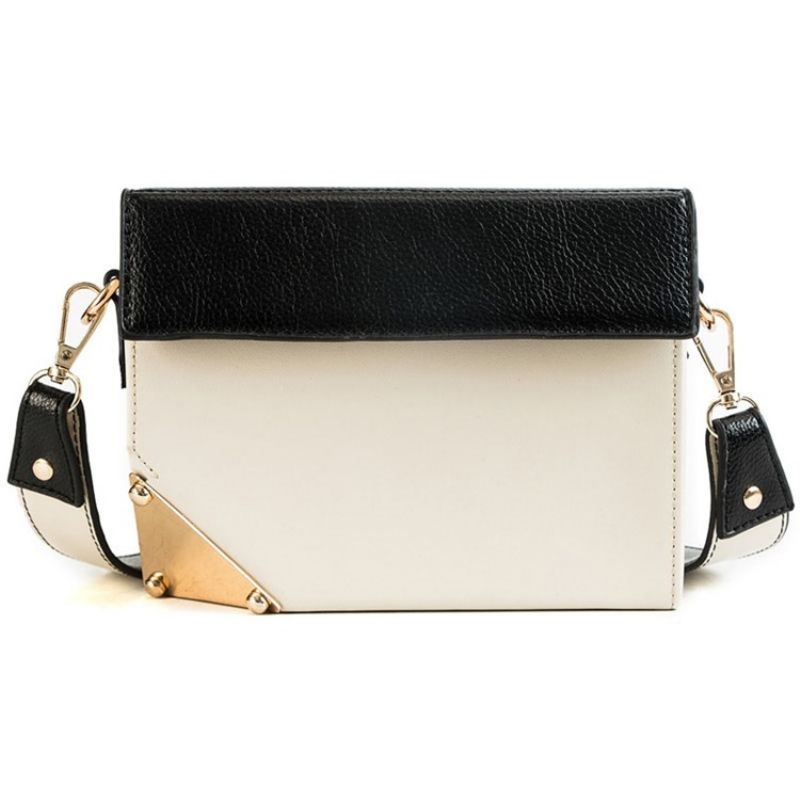 Color Block Rivet Medium Crossbody Bag