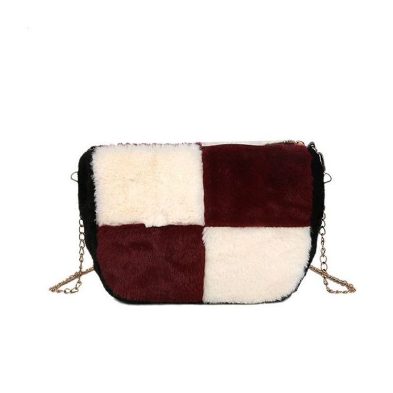 Color Block Saddle Crossbody Laukut