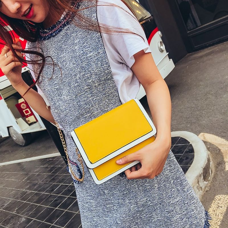 Fresh Style Color Block Crossbody Laukku