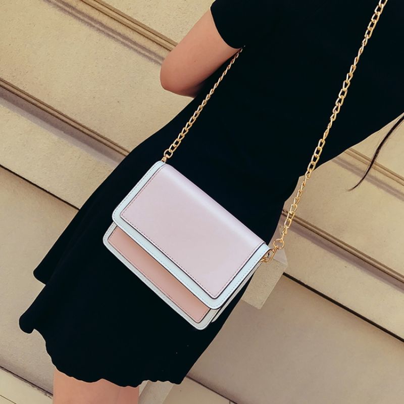 Fresh Style Color Block Crossbody Laukku