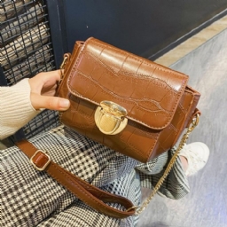 Ketju Pu-Alligatorin Suorakulmio Crossbody Laukut