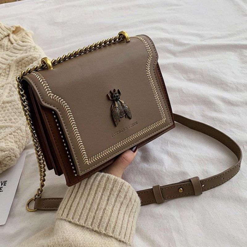 Ketju Pu-Suorakulmio Naisten Crossbody Laukut