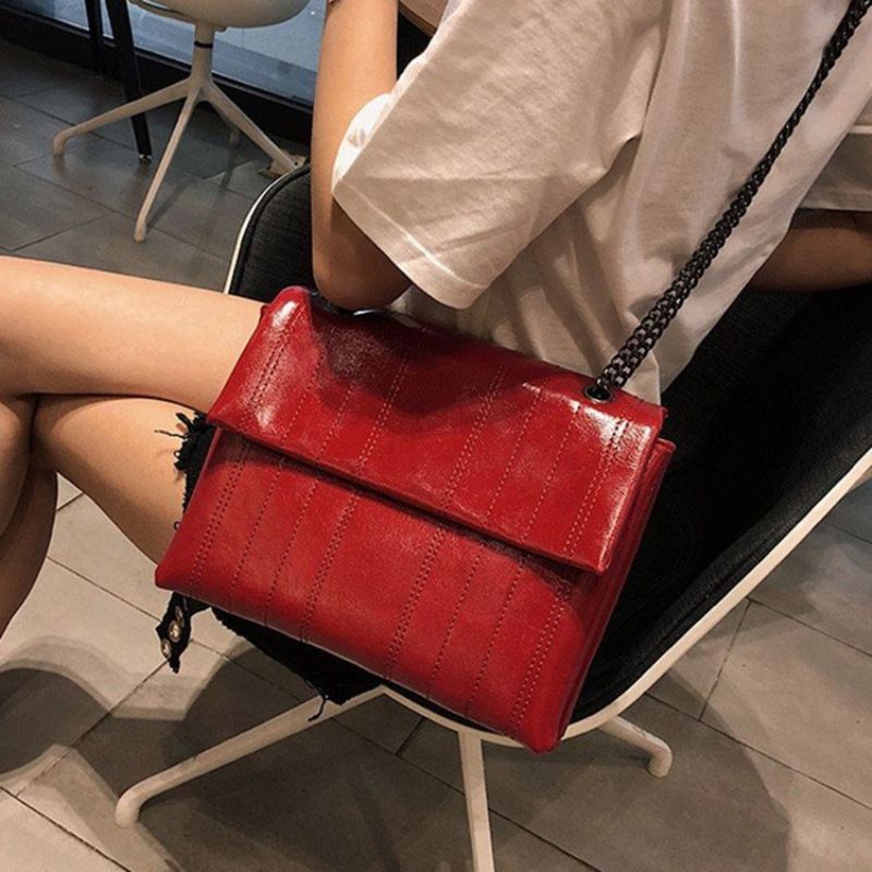 Ketju Suorakulmio Crossbody Laukut