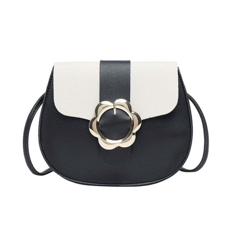 Korean Color Block Pu-Satula Crossbody Laukut