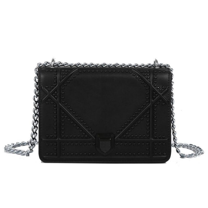 Lanka Pu Geometric Flap Crossbody Laukut