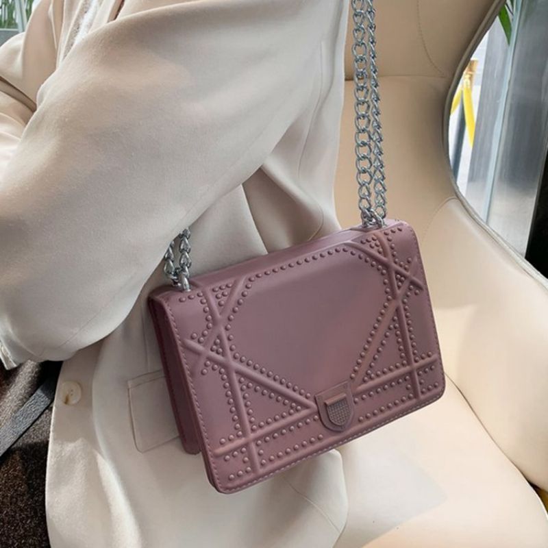 Lanka Pu Geometric Flap Crossbody Laukut