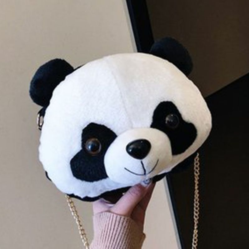 Panda Polyester Chain Crossbody Laukut