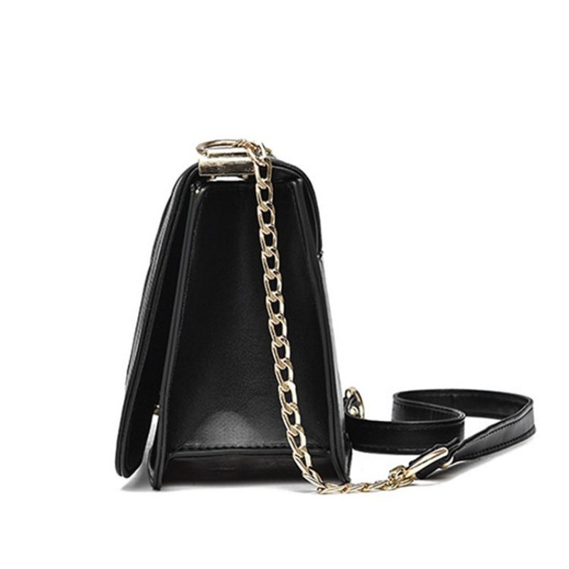 Plain Chain Suorakulmio Pu Crossbody Laukut