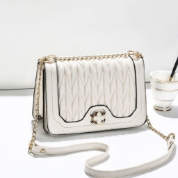 Plain Chain Suorakulmio Pu Crossbody Laukut