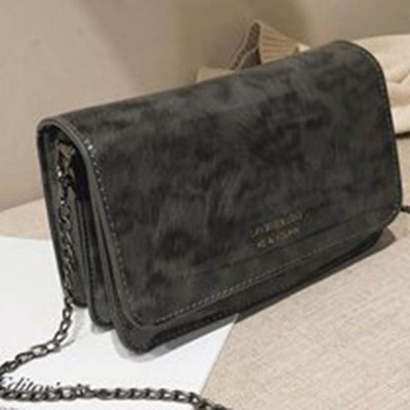 Pu-Ketju Leopard Print Crossbody Laukku