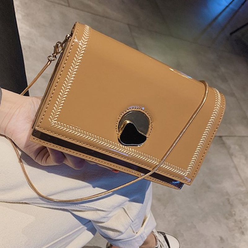 Pu-Lukitus Suorakulmioketjulliset Crossbody-Laukut