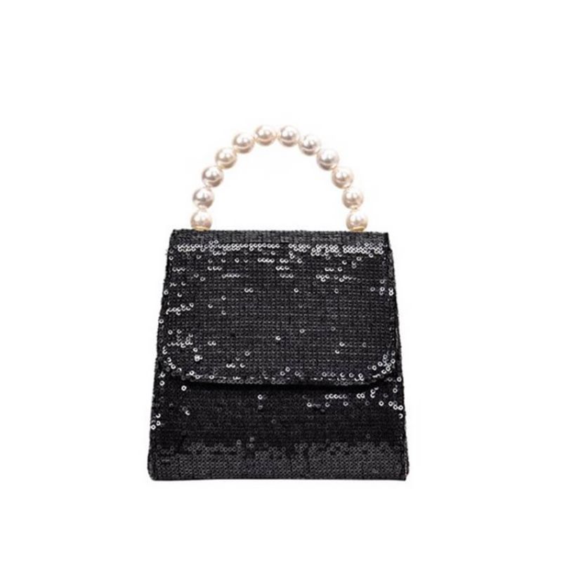 Pu Sequins Plain Paillette Crossbody Laukku