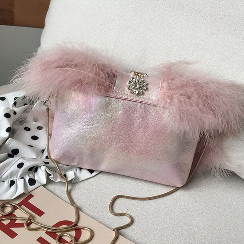 Pu Tekojalokivi Suorakulmio Crossbody Laukut