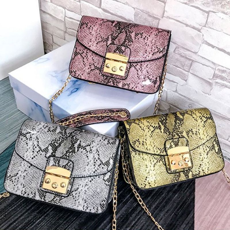 Serpentine Thread Suorakulmio Crossbody Laukut