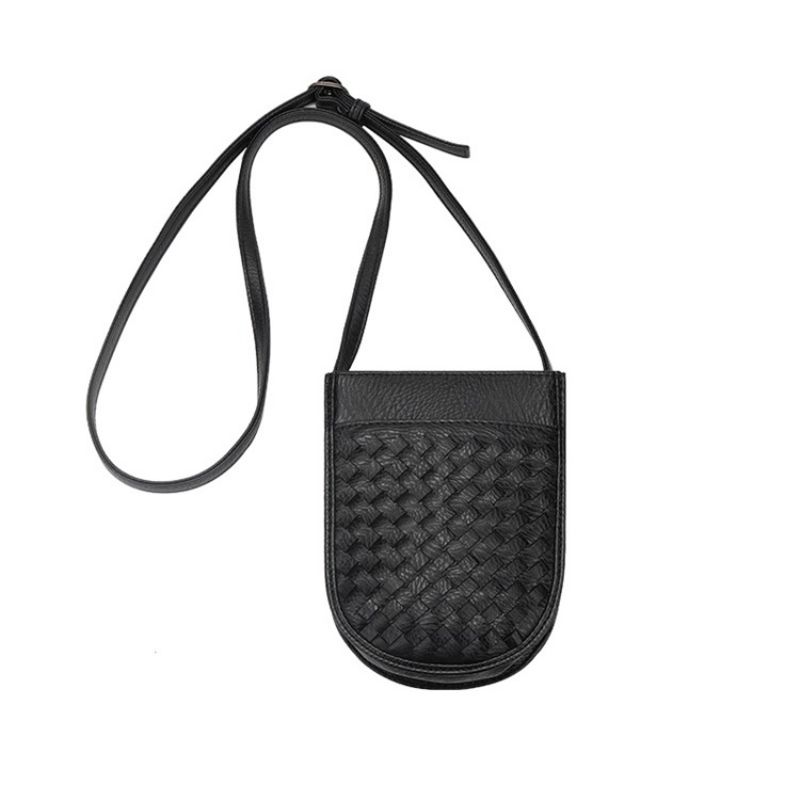 Tiivis Neulottu Kuviollinen Crossbody Laukku