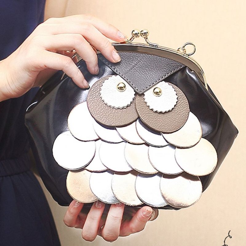 Uutuus Owl Design Chain Crossbody Bag