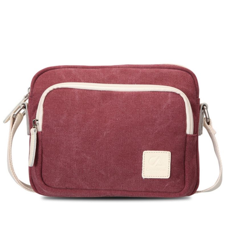 Yksinkertainen Vintage Canvas Crossbody Laukku