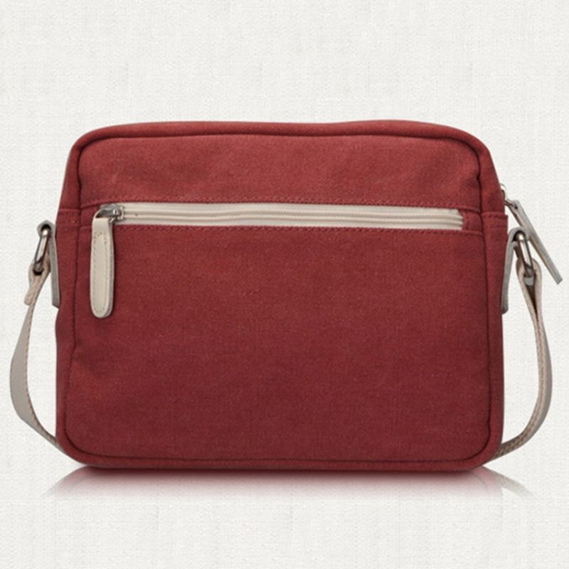 Yksinkertainen Vintage Canvas Crossbody Laukku