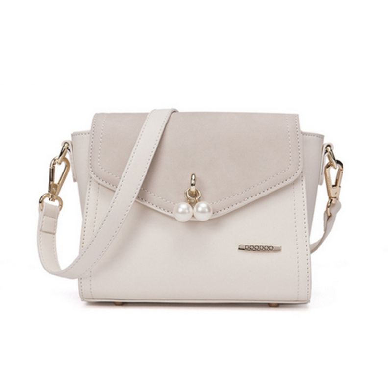 Yksivärinen Pearl Decoration Crossbody Laukku