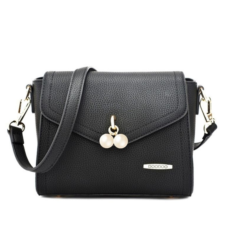 Yksivärinen Pearl Decoration Crossbody Laukku