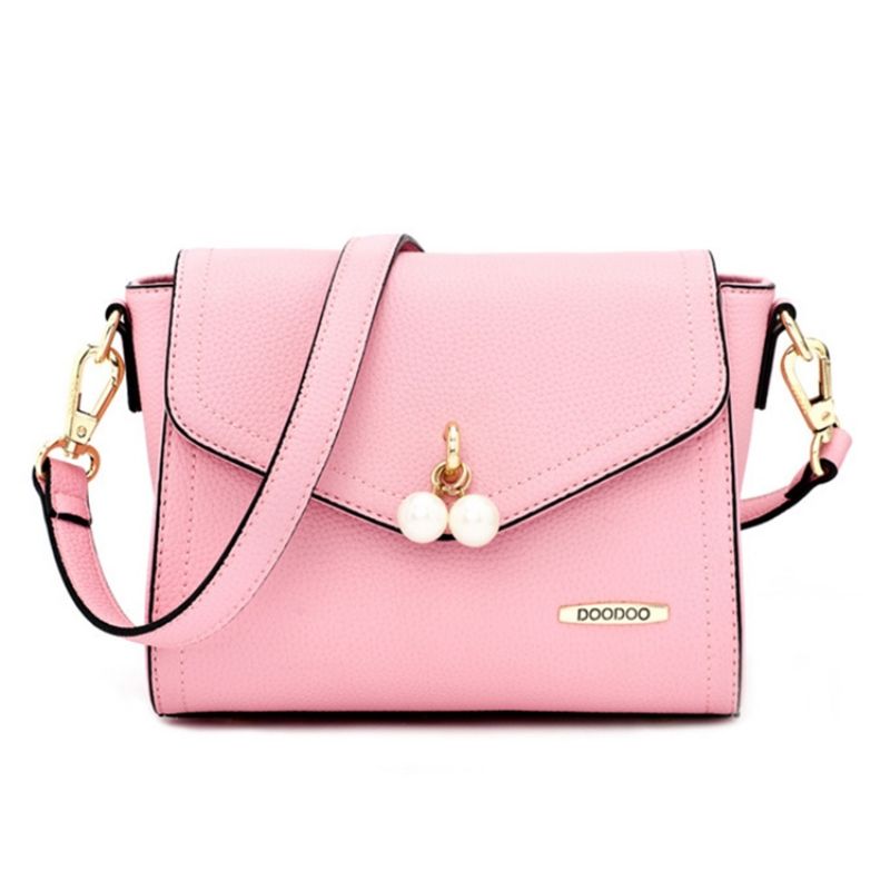 Yksivärinen Pearl Decoration Crossbody Laukku