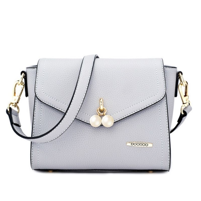 Yksivärinen Pearl Decoration Crossbody Laukku