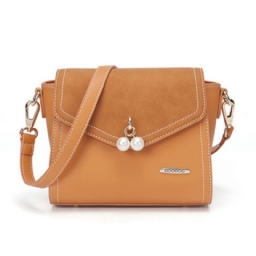 Yksivärinen Pearl Decoration Crossbody Laukku