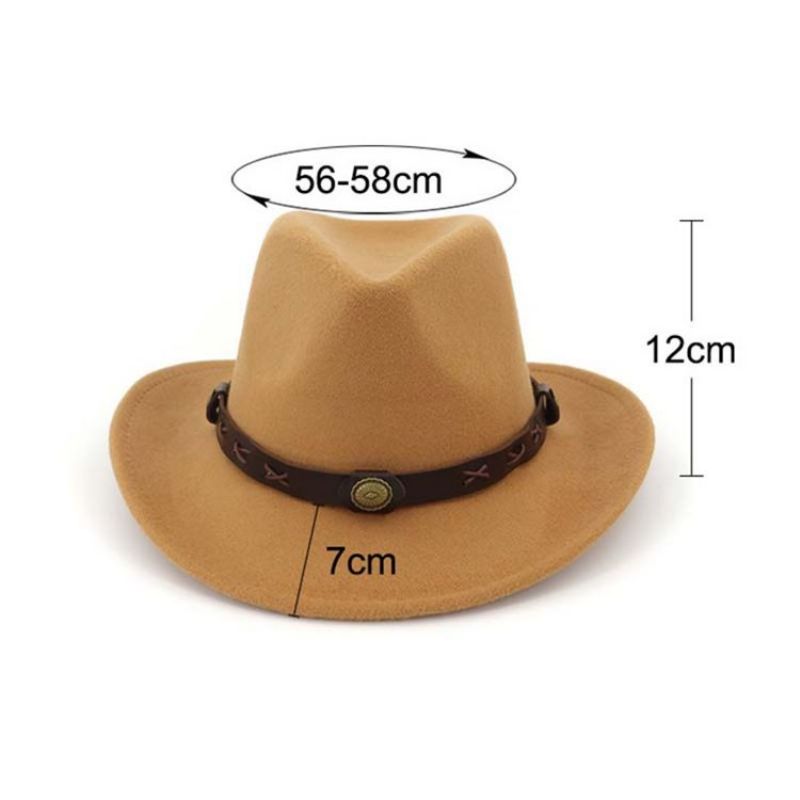 Cowboy Hat Hemming Plain Spring Hatut