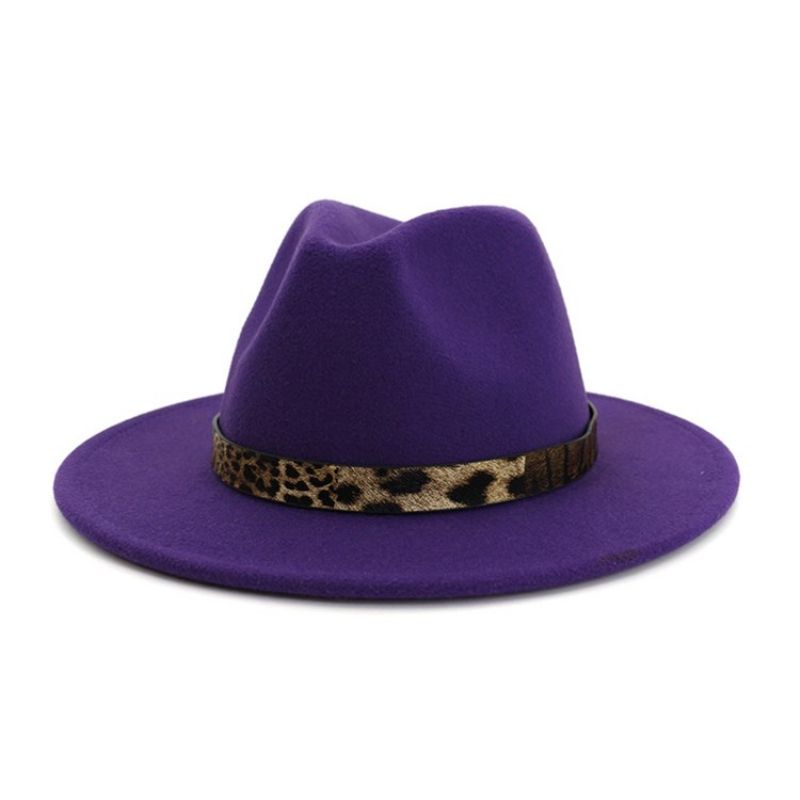 Fedora Hat Print Leopard Talvihatut